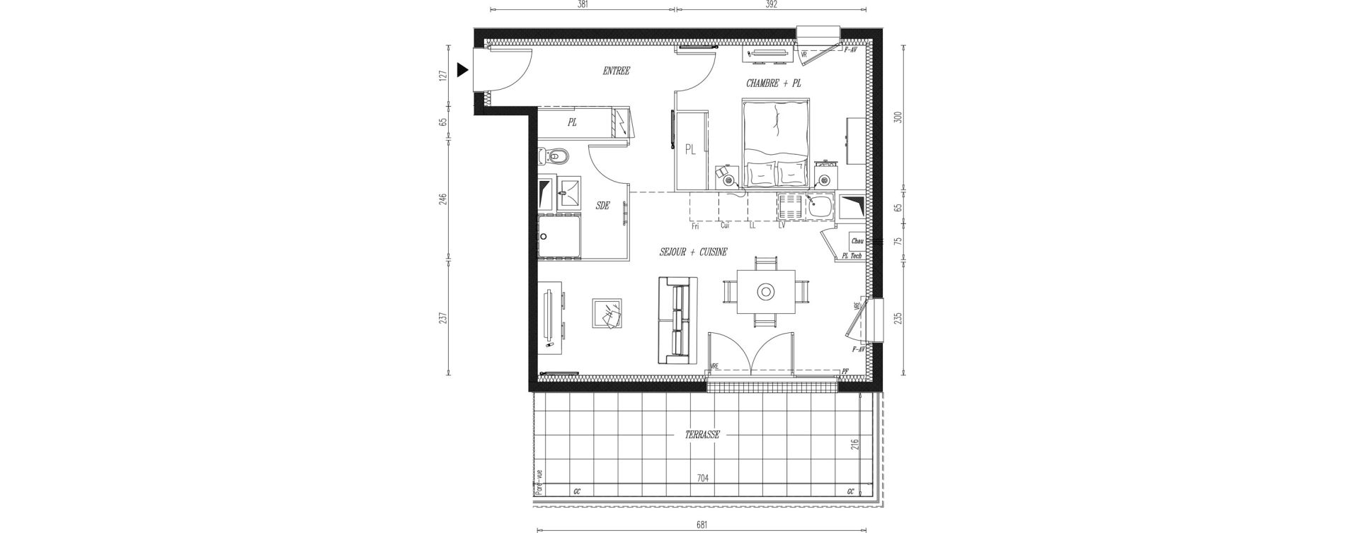 Appartement T2 de 46,08 m2 &agrave; Aigrefeuille-Sur-Maine Centre