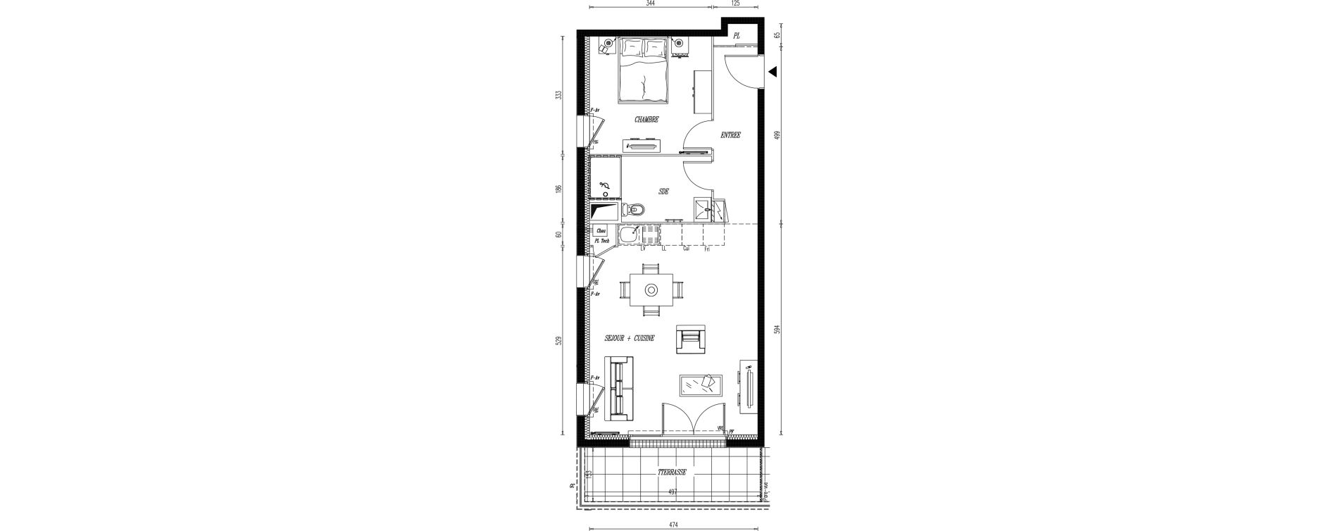 Appartement T2 de 52,04 m2 &agrave; Aigrefeuille-Sur-Maine Centre