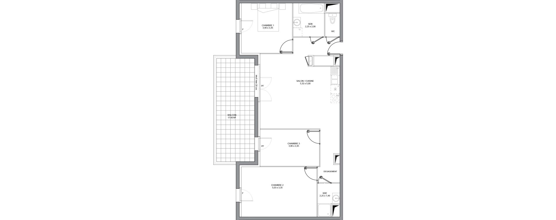 Appartement T4 de 80,92 m2 &agrave; Basse-Goulaine Centre