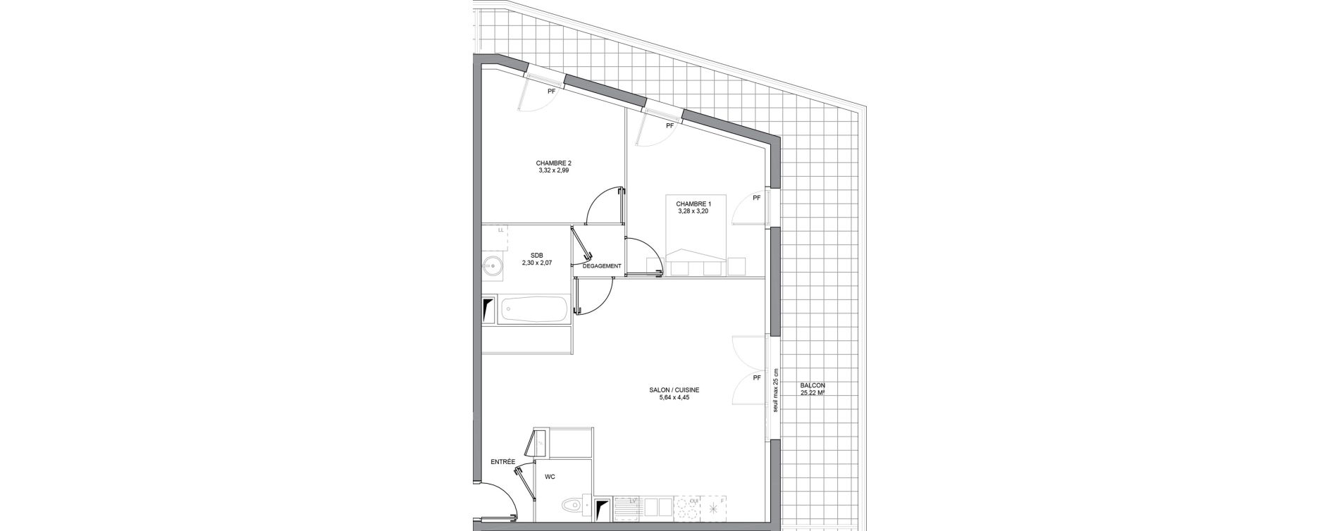 Appartement T3 de 61,38 m2 &agrave; Basse-Goulaine Centre