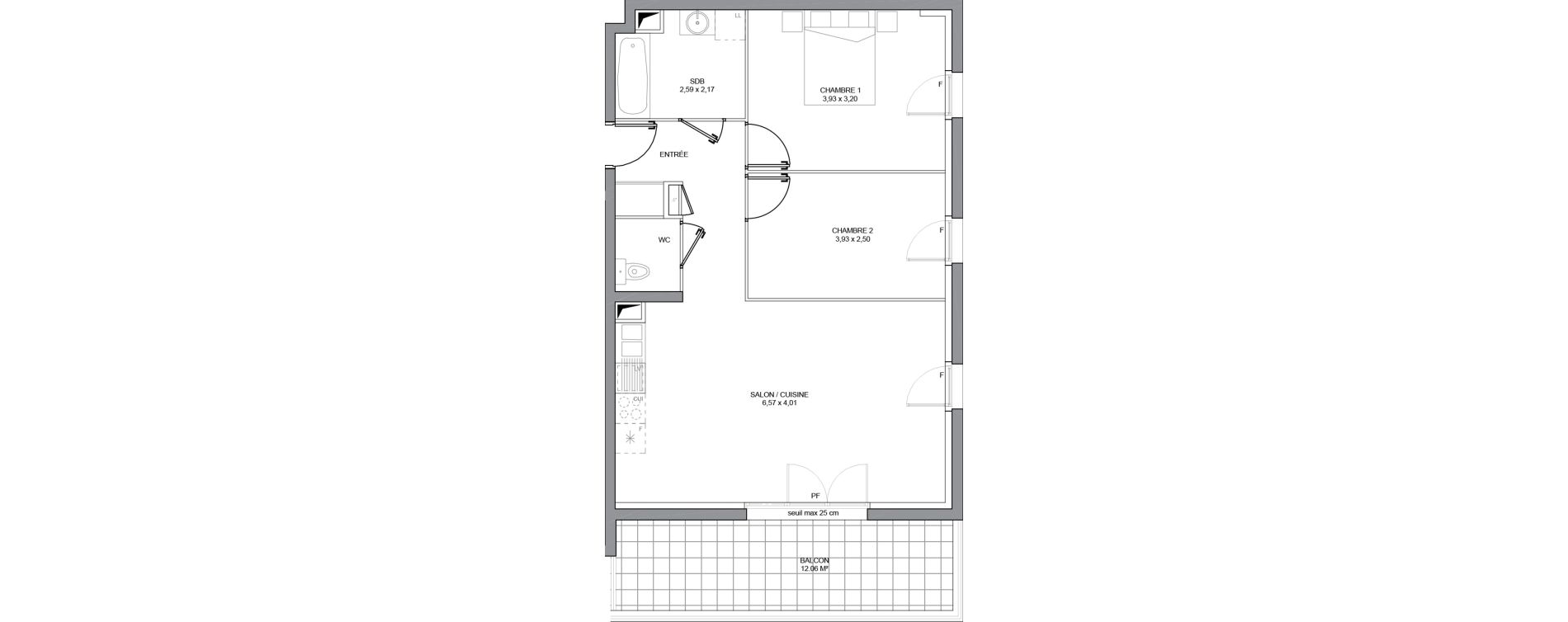 Appartement T3 de 62,19 m2 &agrave; Basse-Goulaine Centre