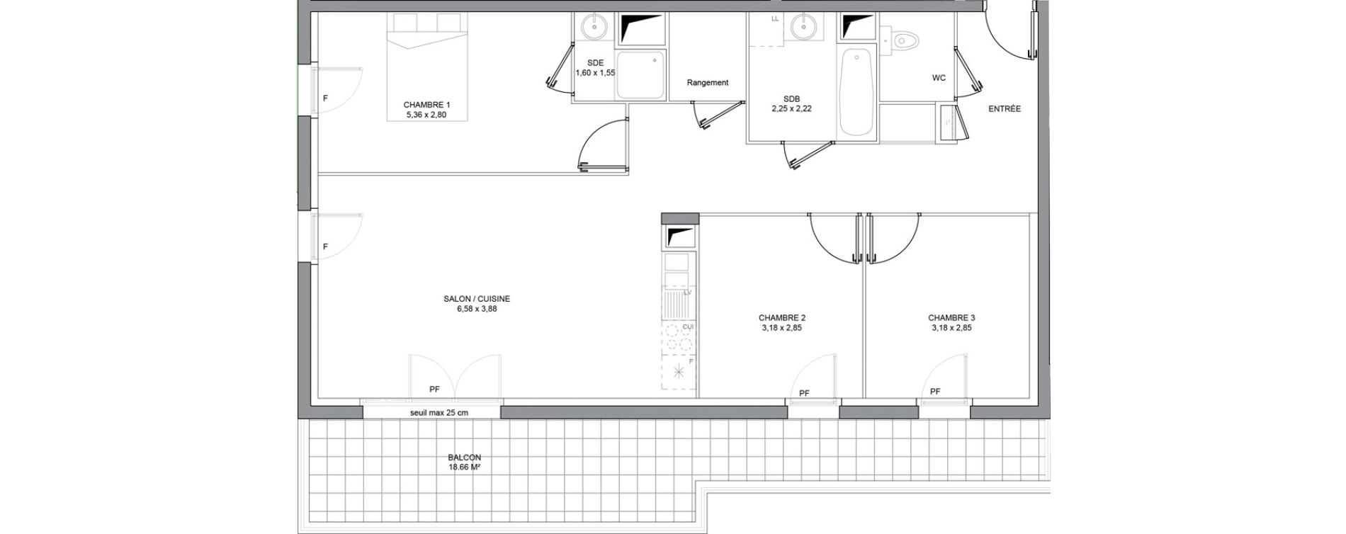 Appartement T4 de 80,48 m2 &agrave; Basse-Goulaine Centre