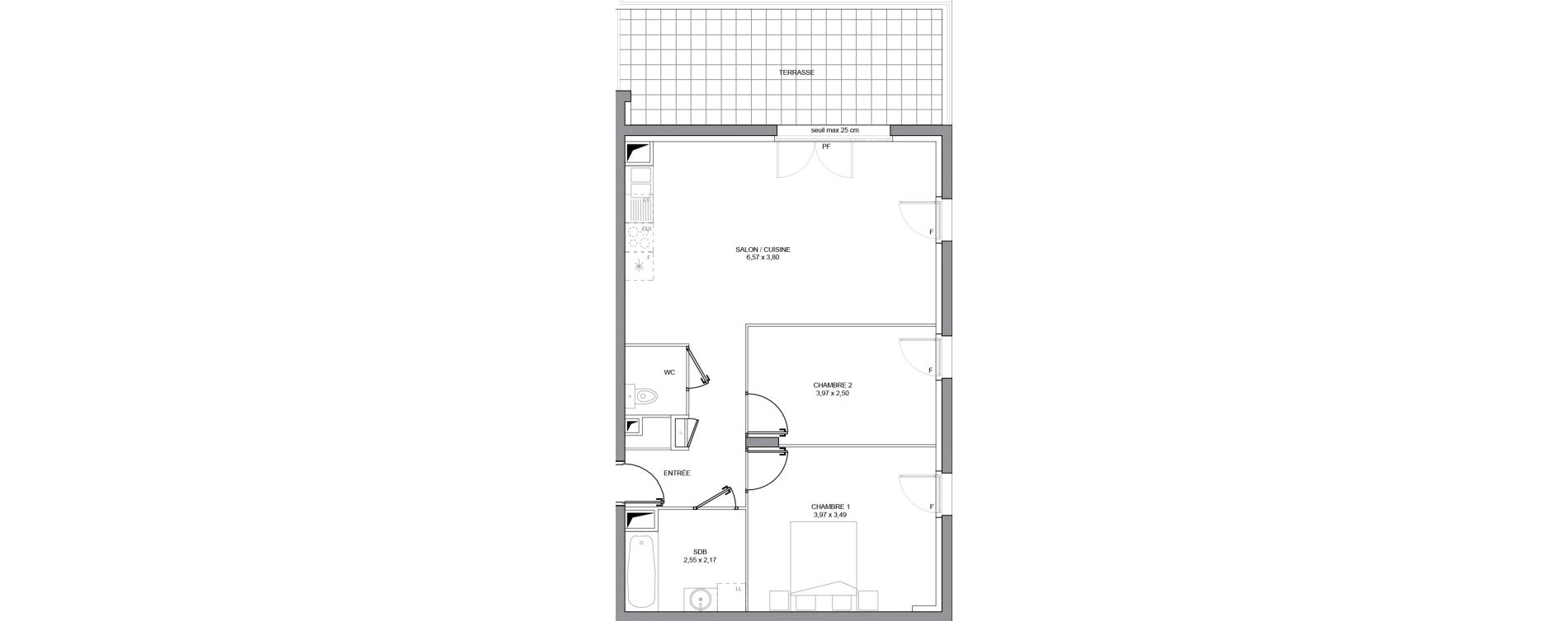 Appartement T3 de 63,20 m2 &agrave; Basse-Goulaine Centre