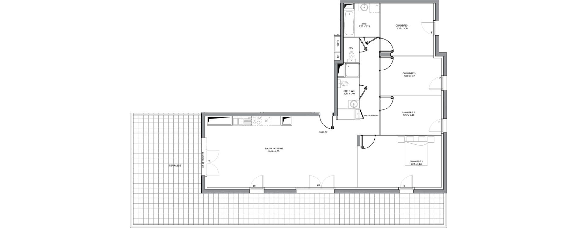 Appartement T5 de 106,48 m2 &agrave; Basse-Goulaine Centre