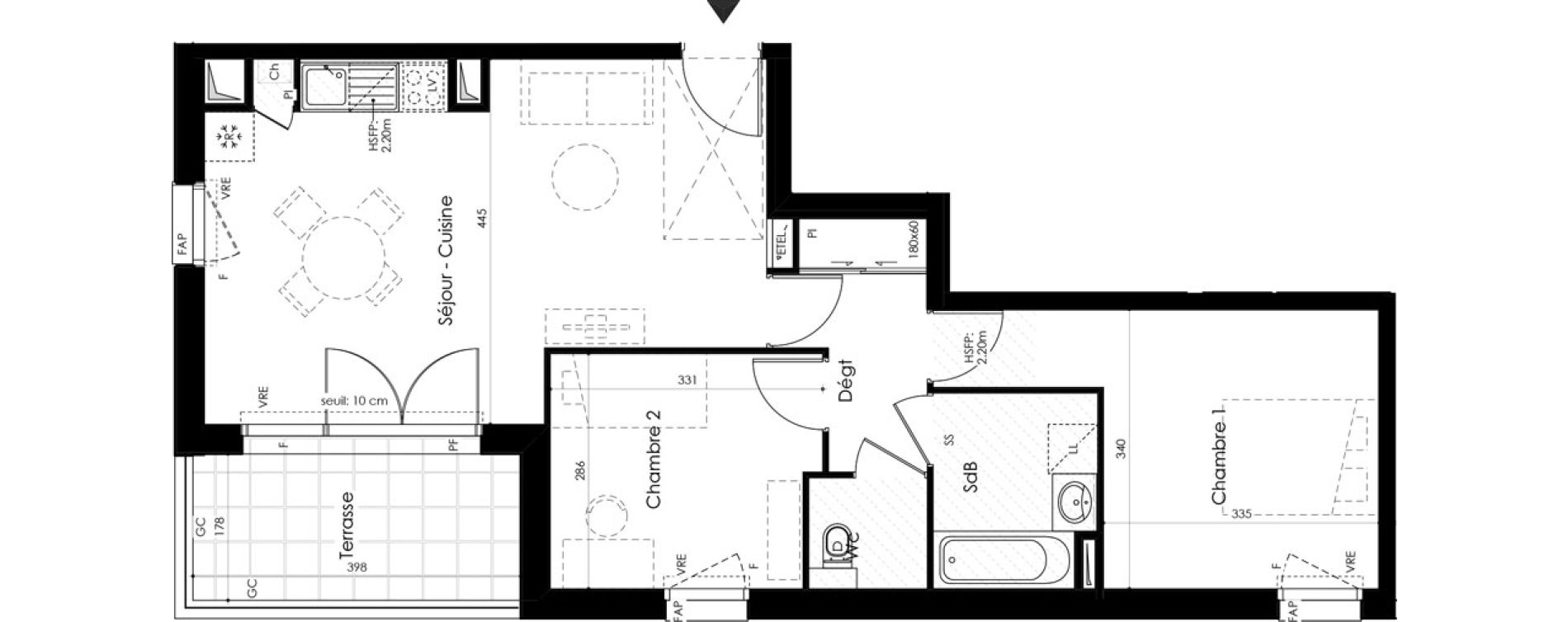 Appartement T3 de 60,52 m2 &agrave; Basse-Goulaine Centre