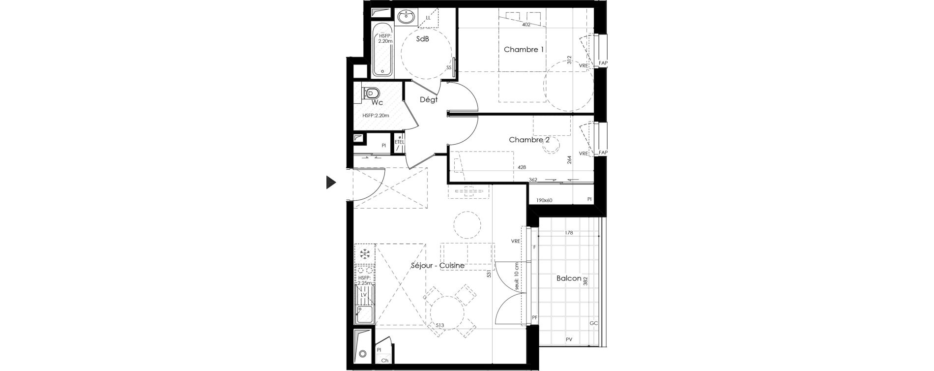 Appartement T3 de 61,50 m2 &agrave; Basse-Goulaine Centre