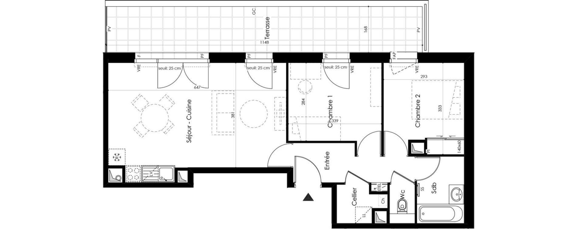 Appartement T3 de 58,03 m2 &agrave; Basse-Goulaine Centre