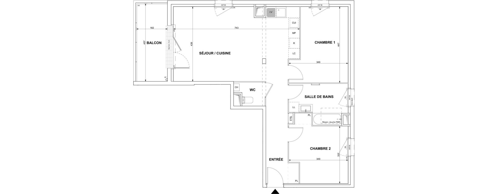 Appartement T3 de 74,54 m2 &agrave; Blain Centre
