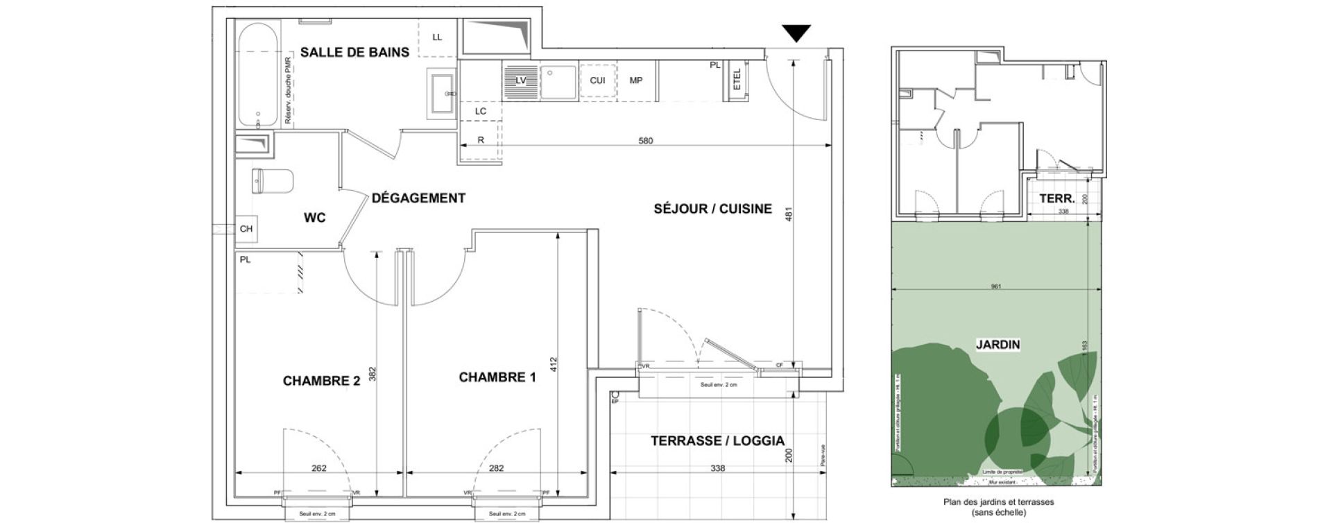 Appartement T3 de 56,18 m2 &agrave; Blain Centre