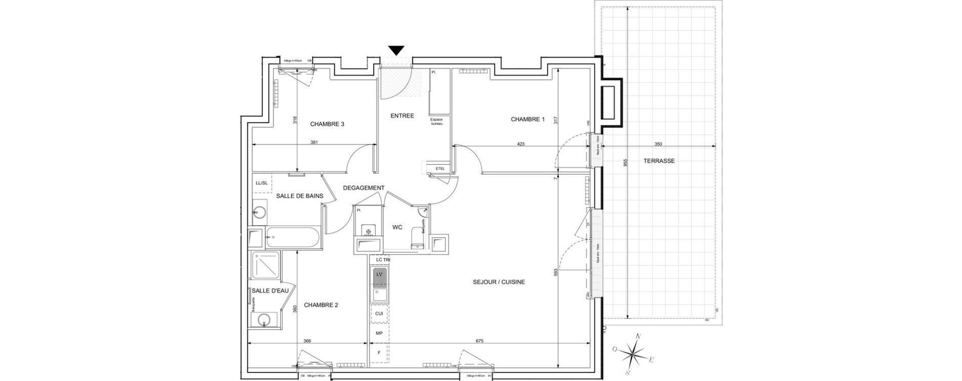 Appartement T4 de 89,43 m2 &agrave; Bouguenais Les couets