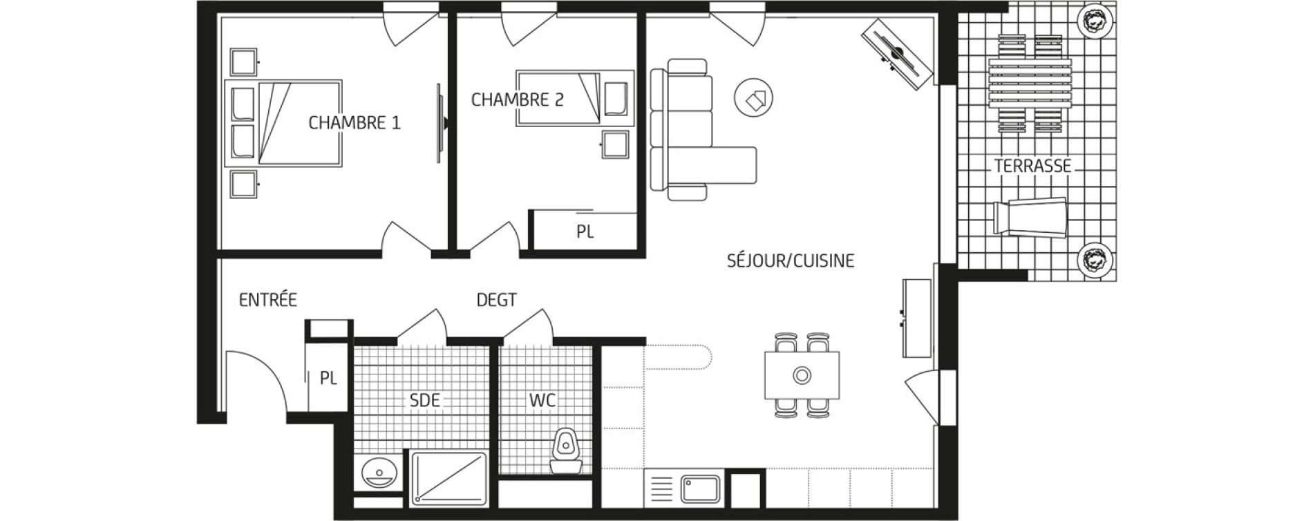 Appartement T3 de 70,91 m2 &agrave; Carquefou Bois saint-lys - florigny