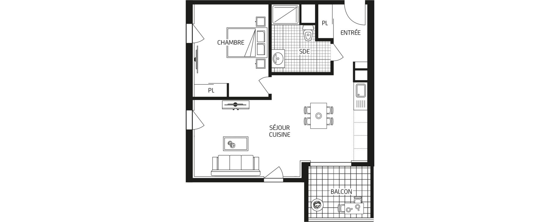 Appartement T2 de 51,09 m2 &agrave; Carquefou Bois saint-lys - florigny