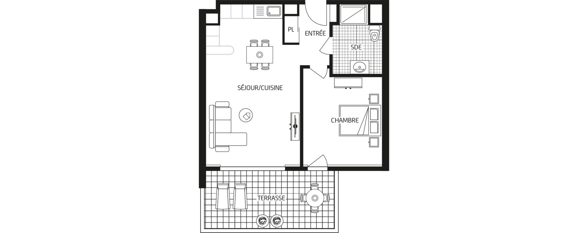 Appartement T2 de 47,85 m2 &agrave; Carquefou Bois saint-lys - florigny