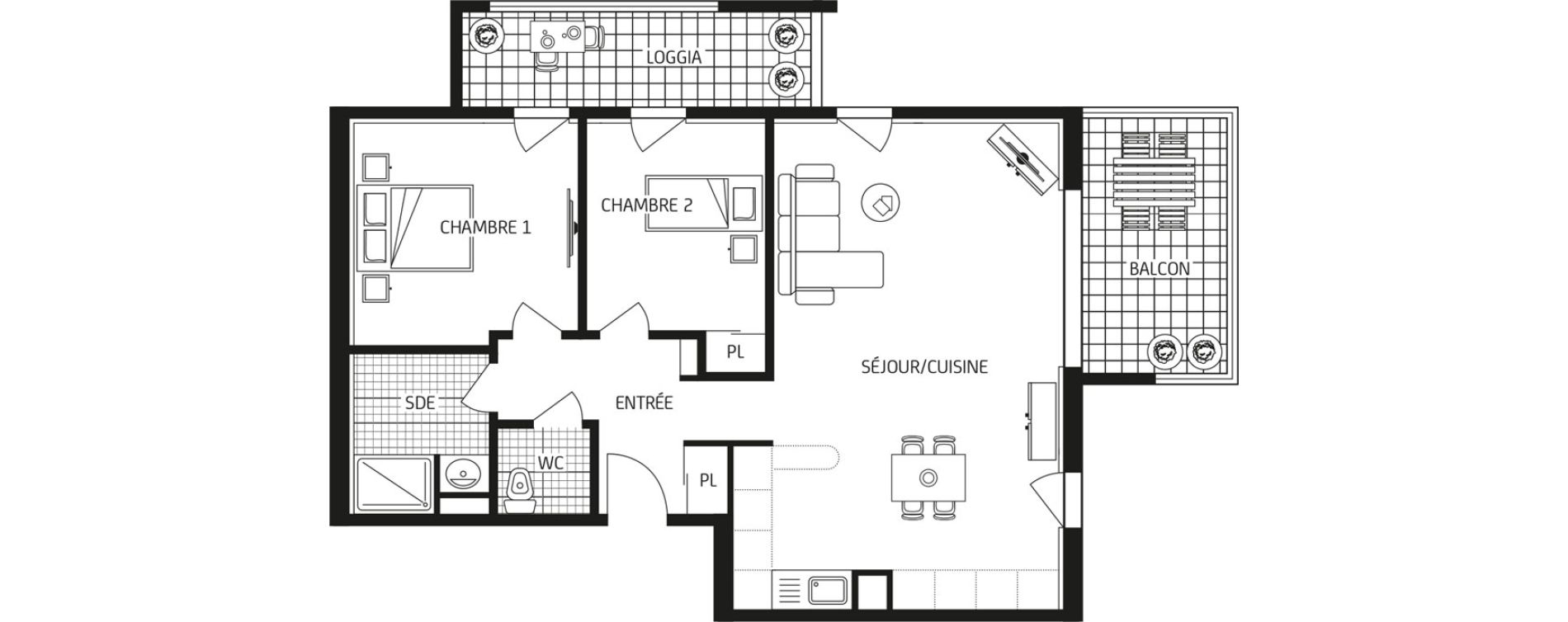 Appartement T3 de 66,39 m2 &agrave; Carquefou Bois saint-lys - florigny