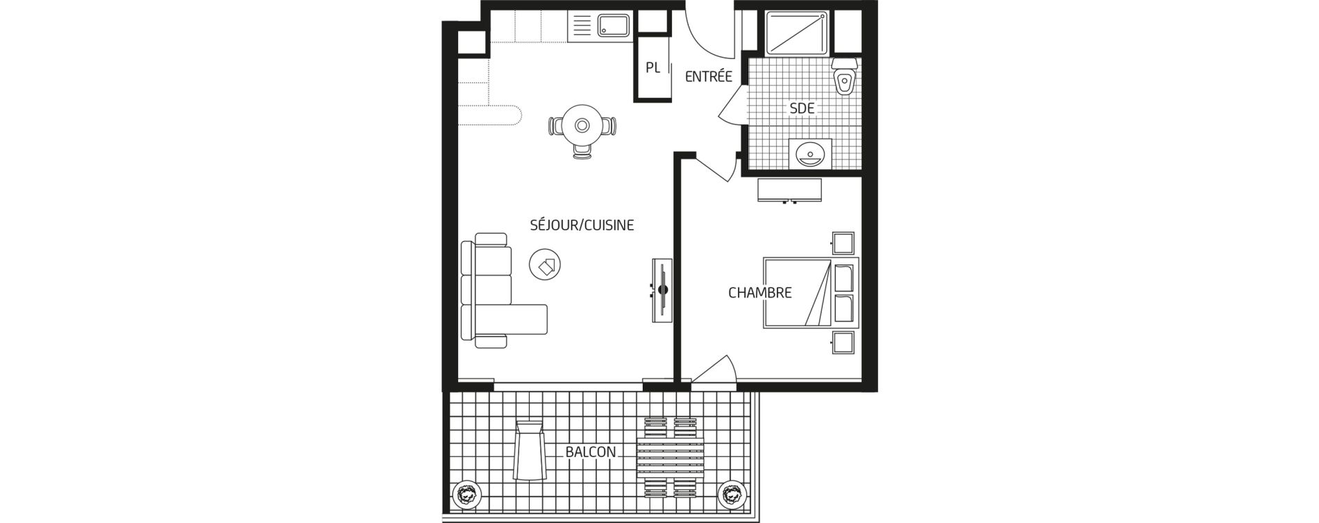 Appartement T2 de 47,88 m2 &agrave; Carquefou Bois saint-lys - florigny