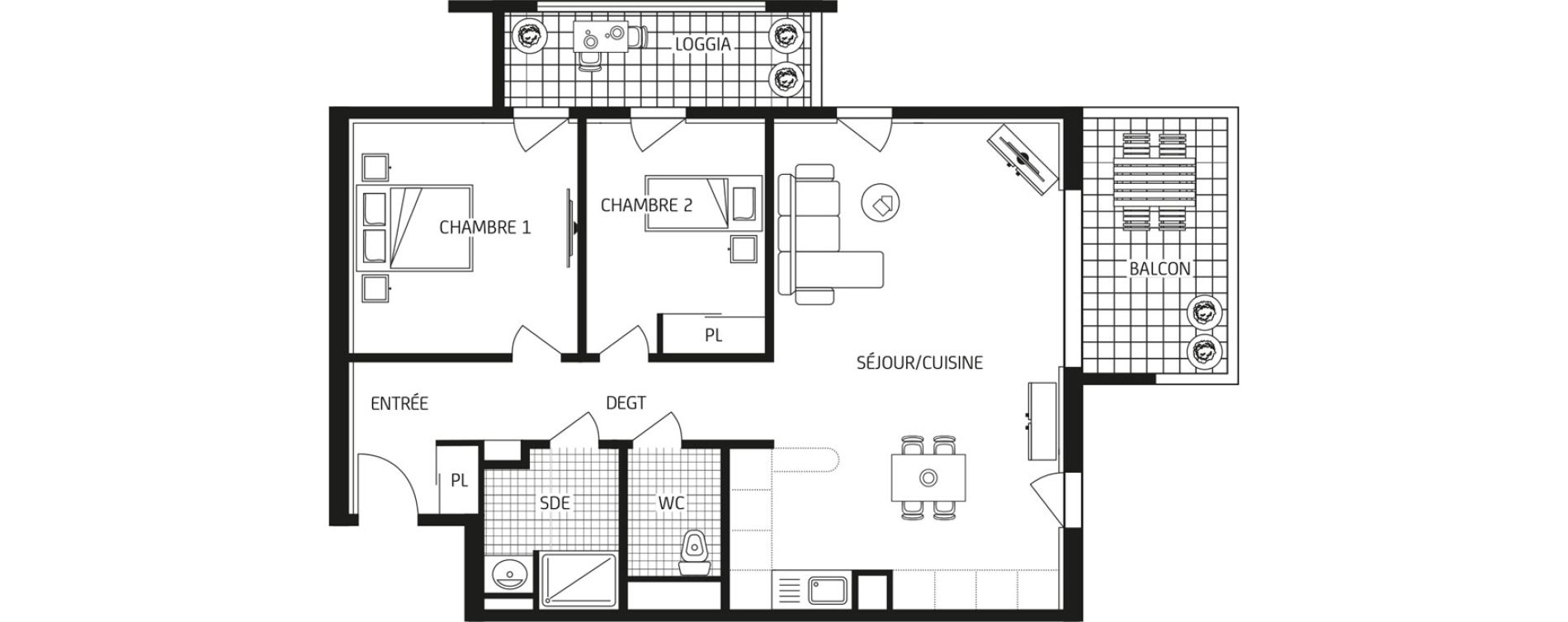 Appartement T3 de 70,76 m2 &agrave; Carquefou Bois saint-lys - florigny