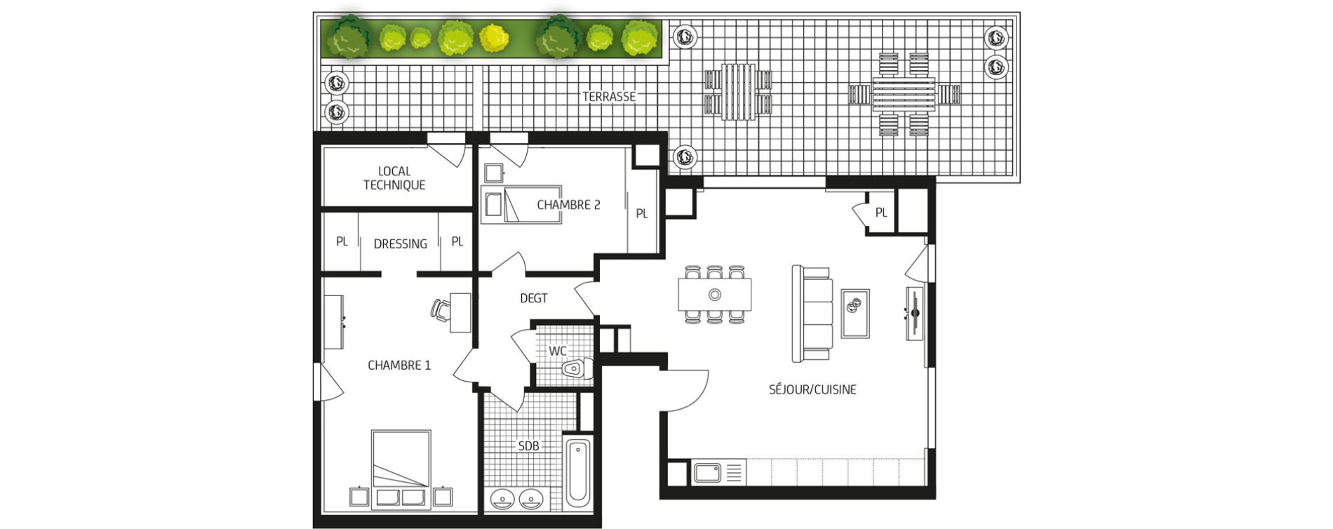 Appartement T4 de 75,13 m2 &agrave; Carquefou Bois saint-lys - florigny