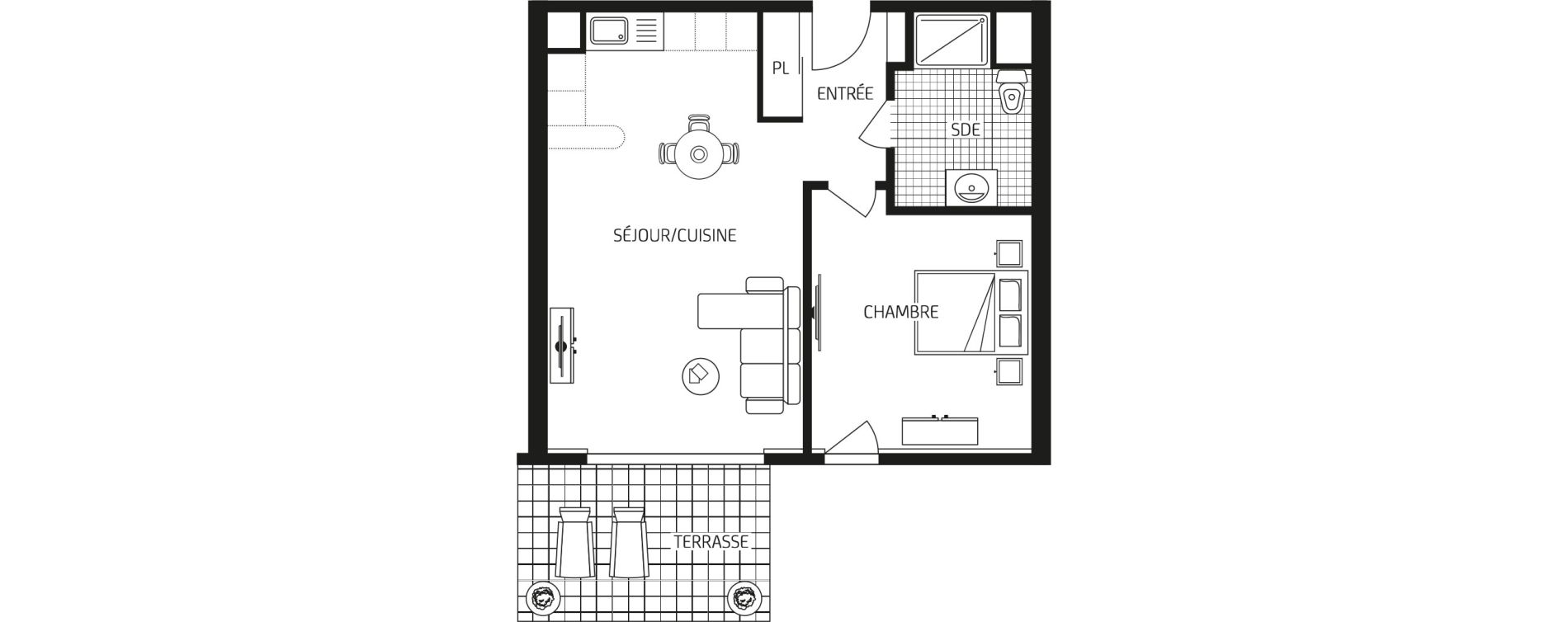 Appartement T2 de 48,48 m2 &agrave; Carquefou Bois saint-lys - florigny