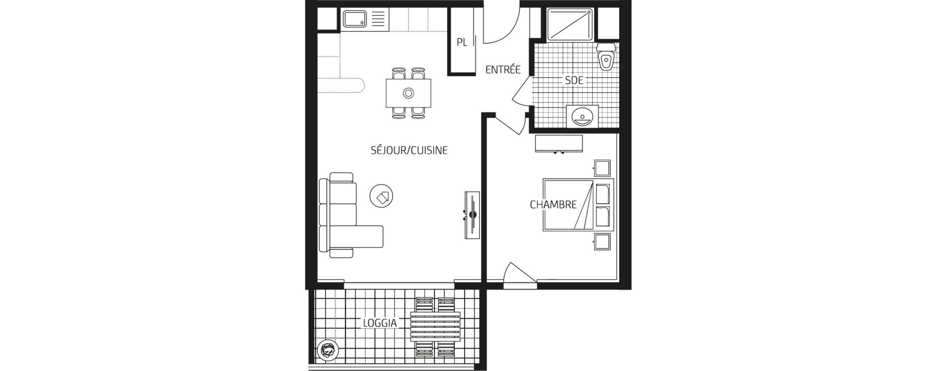 Appartement T2 de 47,91 m2 &agrave; Carquefou Bois saint-lys - florigny