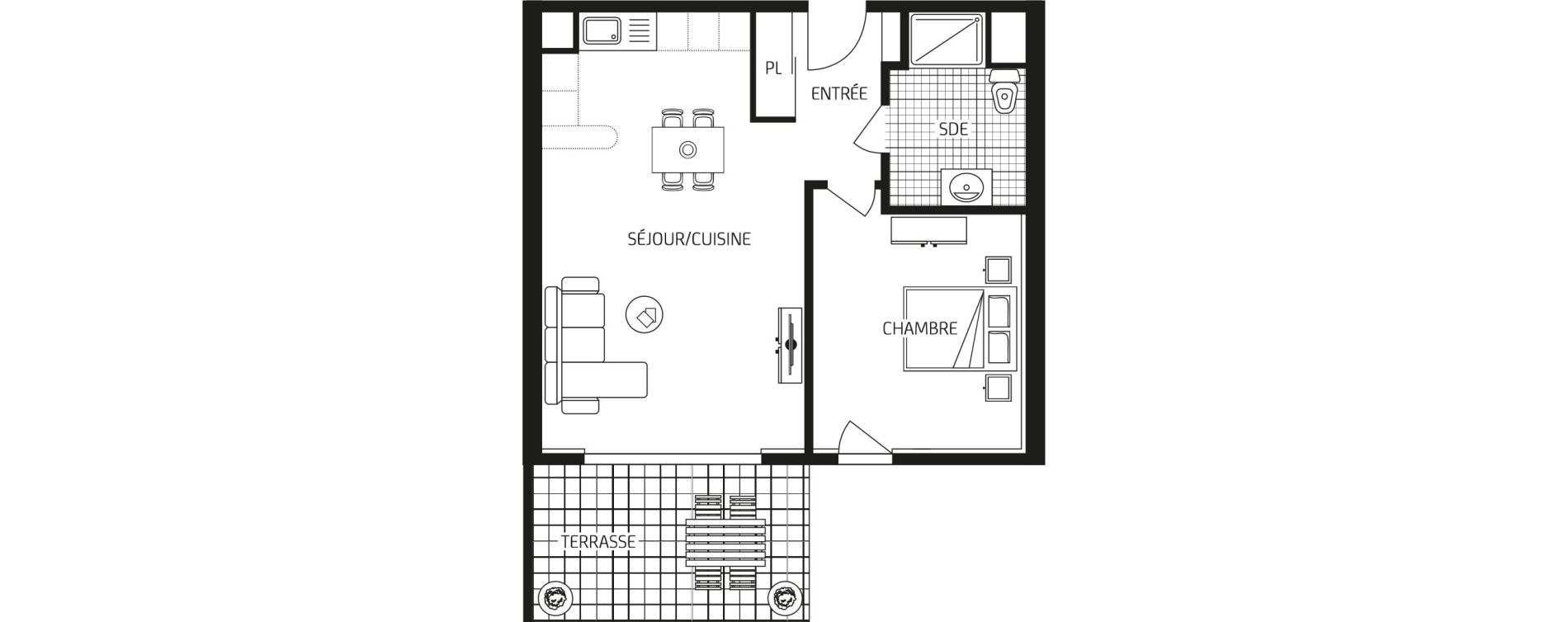 Appartement T2 de 47,92 m2 &agrave; Carquefou Bois saint-lys - florigny