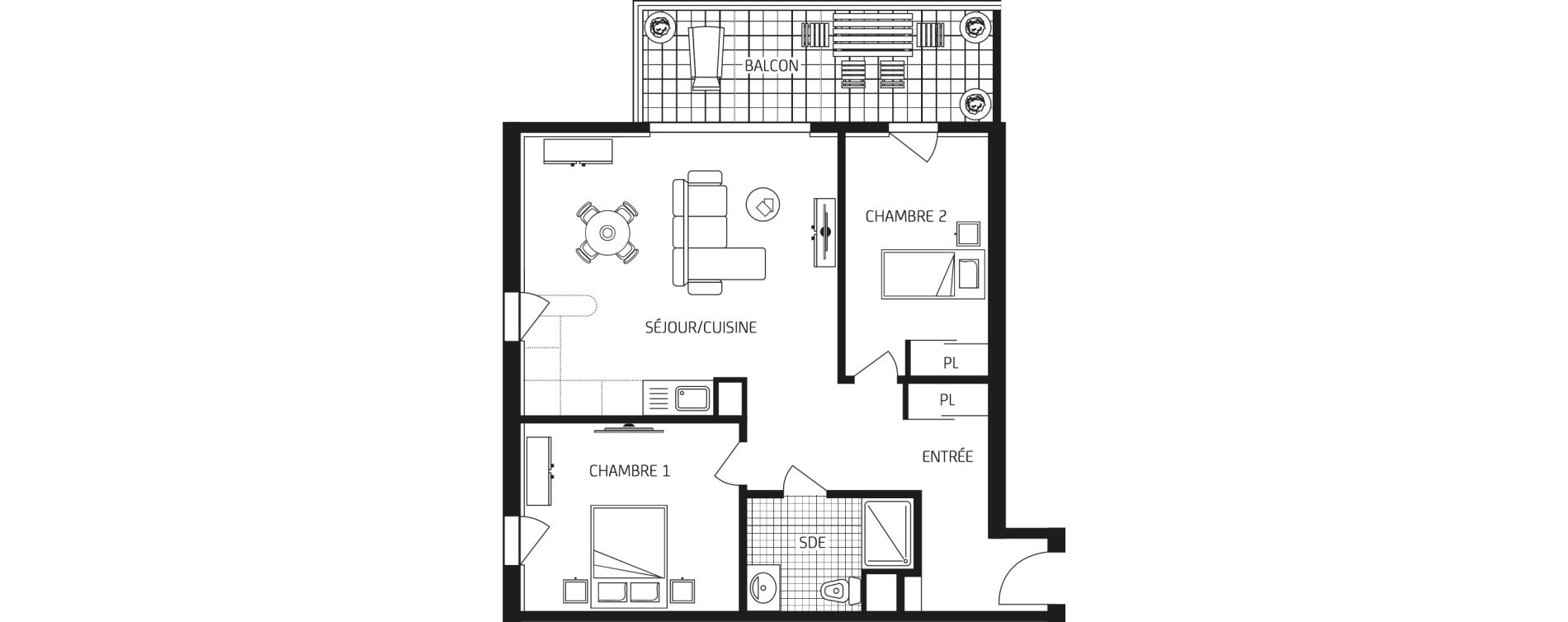 Appartement T3 de 62,08 m2 &agrave; Carquefou Bois saint-lys - florigny