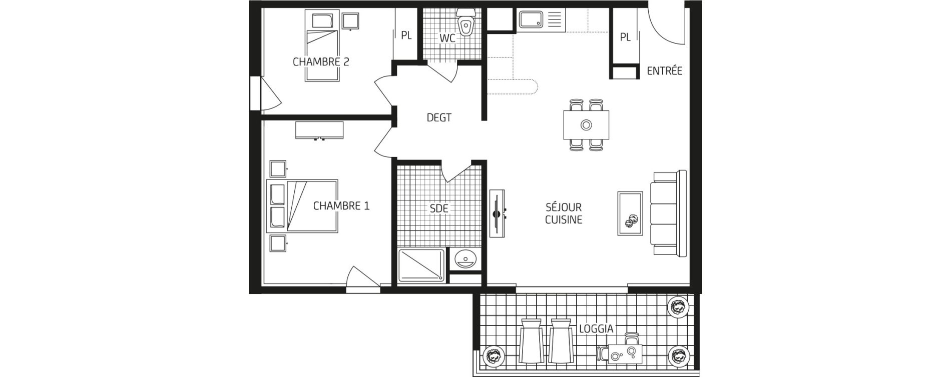 Appartement T3 de 66,53 m2 &agrave; Carquefou Bois saint-lys - florigny