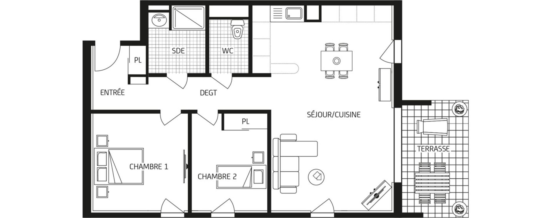 Appartement T3 de 71,05 m2 &agrave; Carquefou Bois saint-lys - florigny