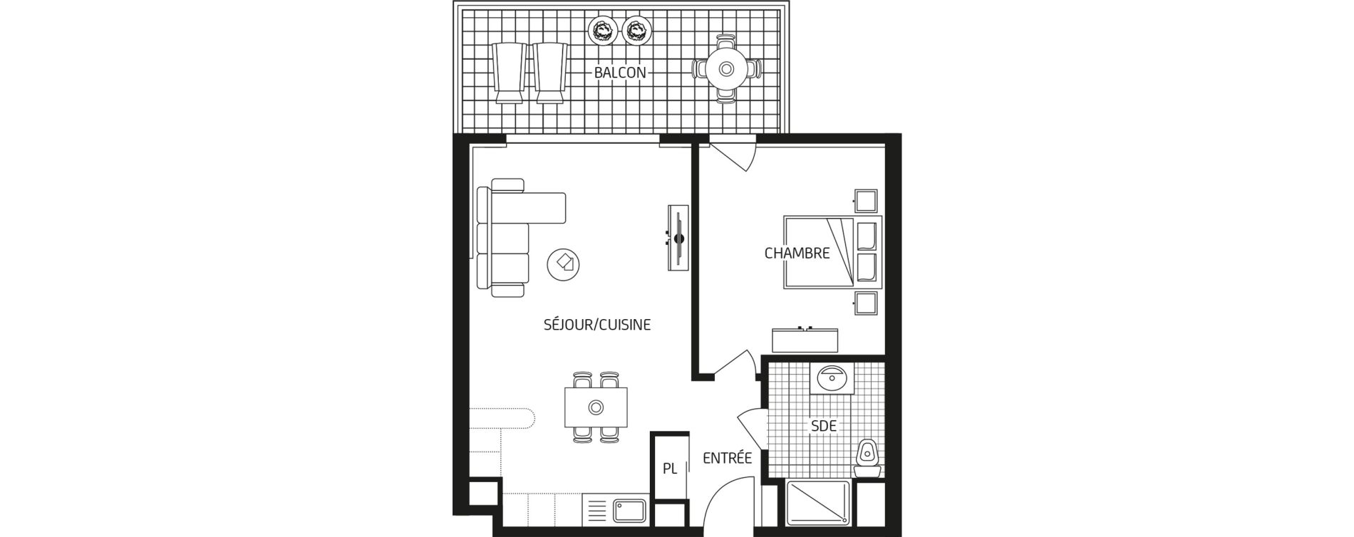Appartement T2 de 47,71 m2 &agrave; Carquefou Bois saint-lys - florigny