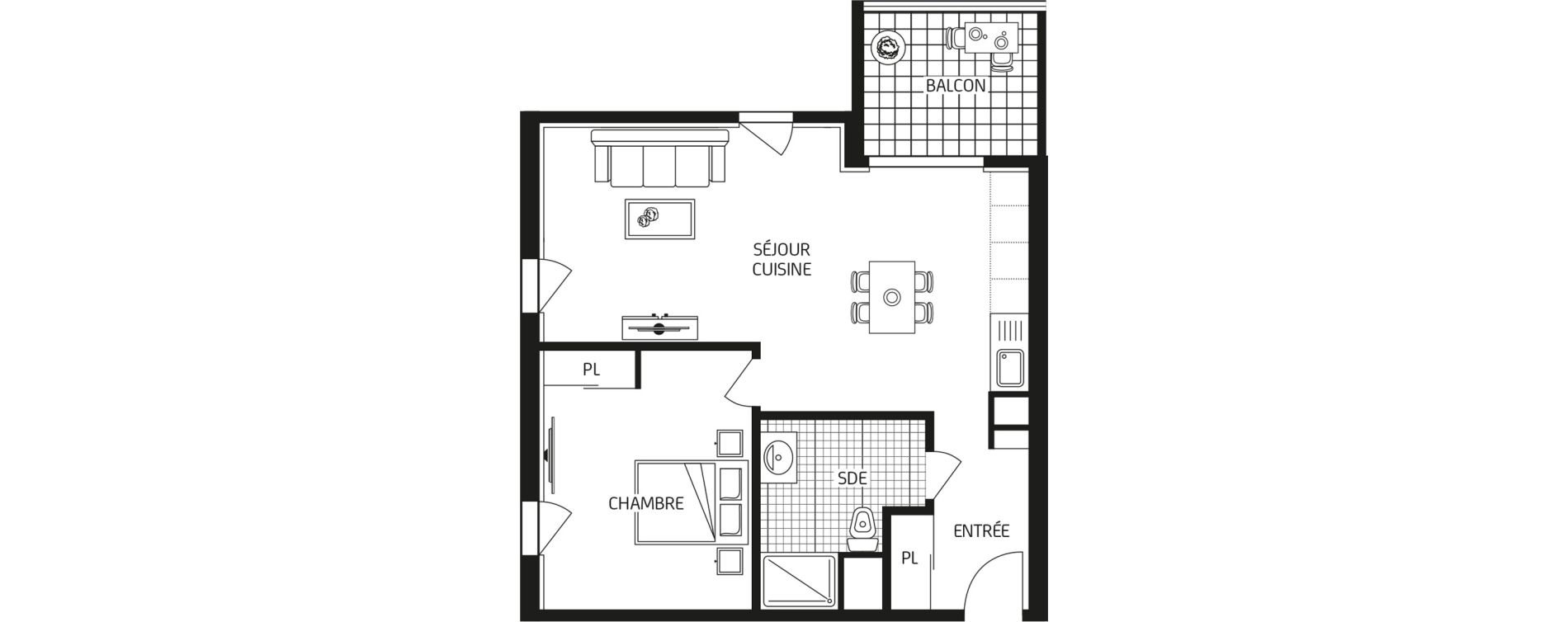 Appartement T2 de 51,09 m2 &agrave; Carquefou Bois saint-lys - florigny