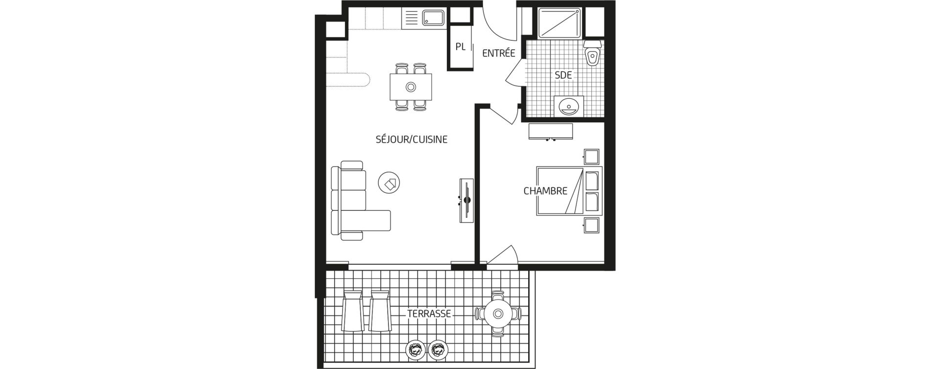 Appartement T2 de 48,02 m2 &agrave; Carquefou Bois saint-lys - florigny