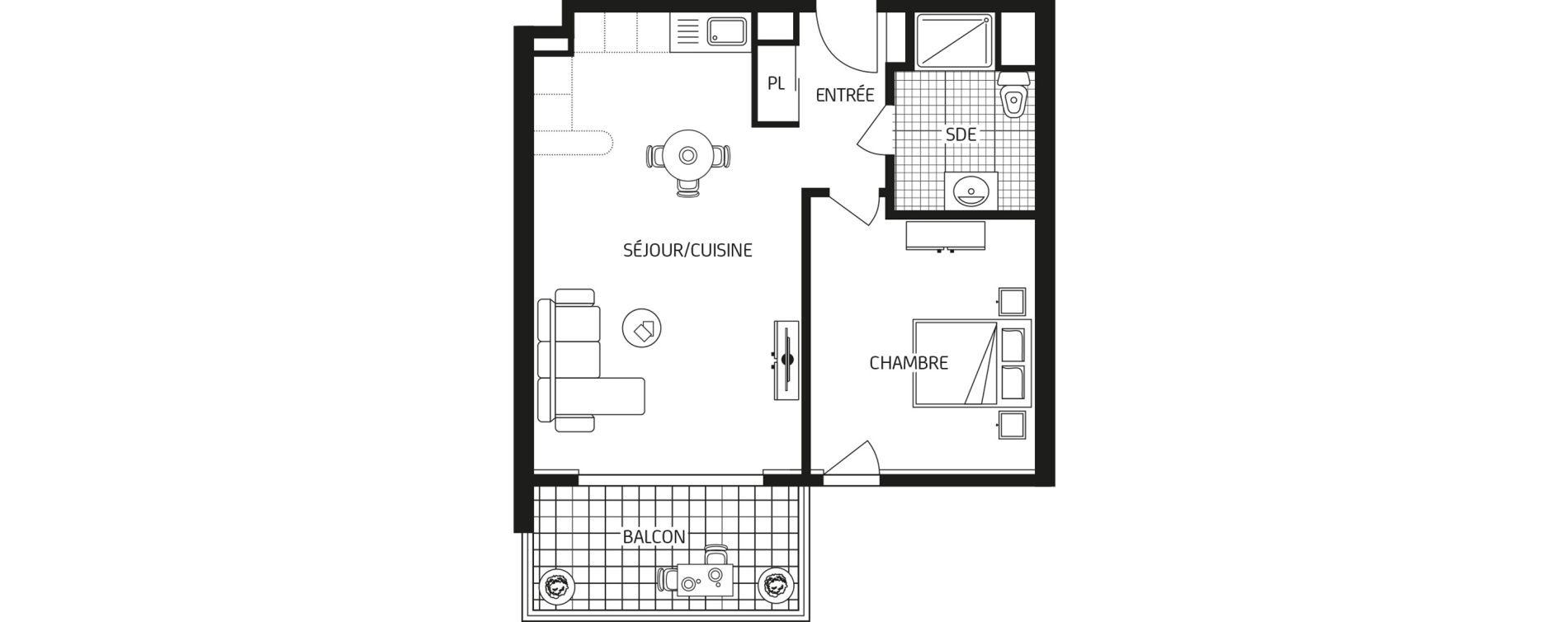 Appartement T2 de 48,05 m2 &agrave; Carquefou Bois saint-lys - florigny