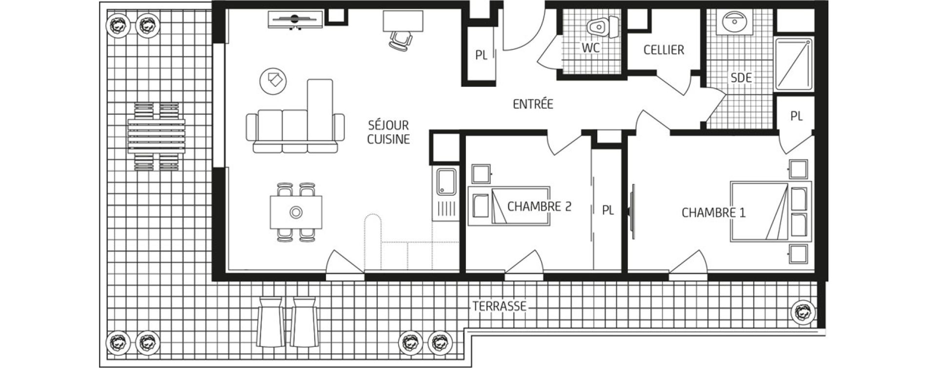 Appartement T3 de 65,45 m2 &agrave; Carquefou Bois saint-lys - florigny