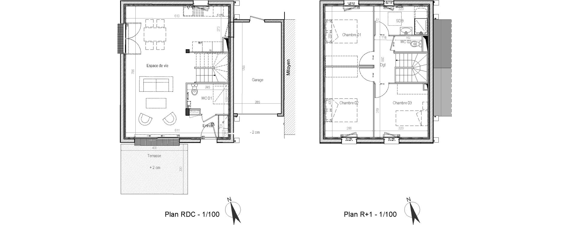 Maison T4 de 87,22 m2 &agrave; Carquefou Centre