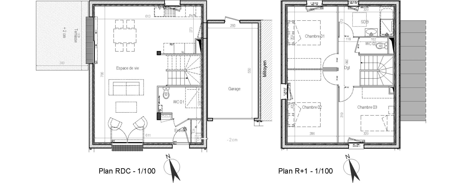 Maison T4 de 87,22 m2 &agrave; Carquefou Centre