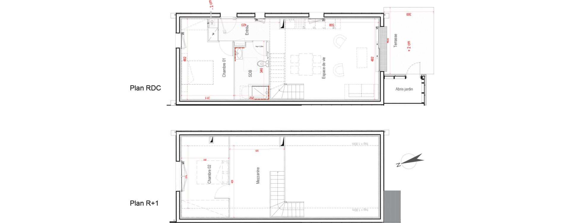 Maison T3 de 73,68 m2 &agrave; Carquefou Centre