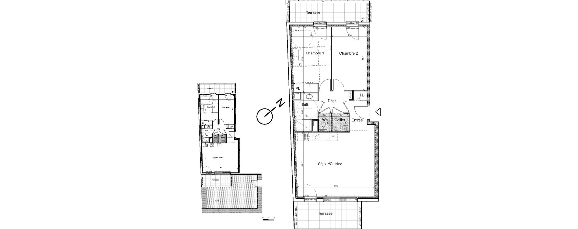 Appartement T3 de 66,34 m2 &agrave; Carquefou Centre