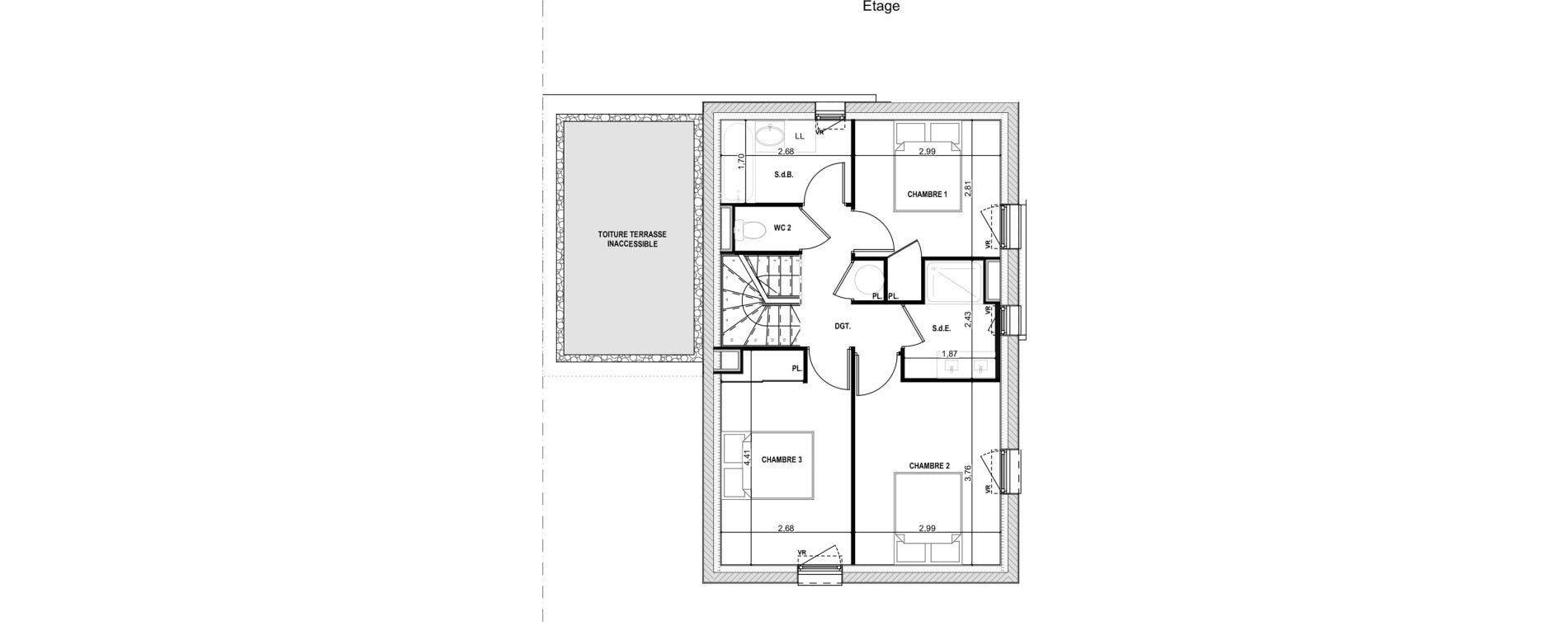 Maison T4 de 95,70 m2 &agrave; Cou&euml;ron La chabossi&egrave;re