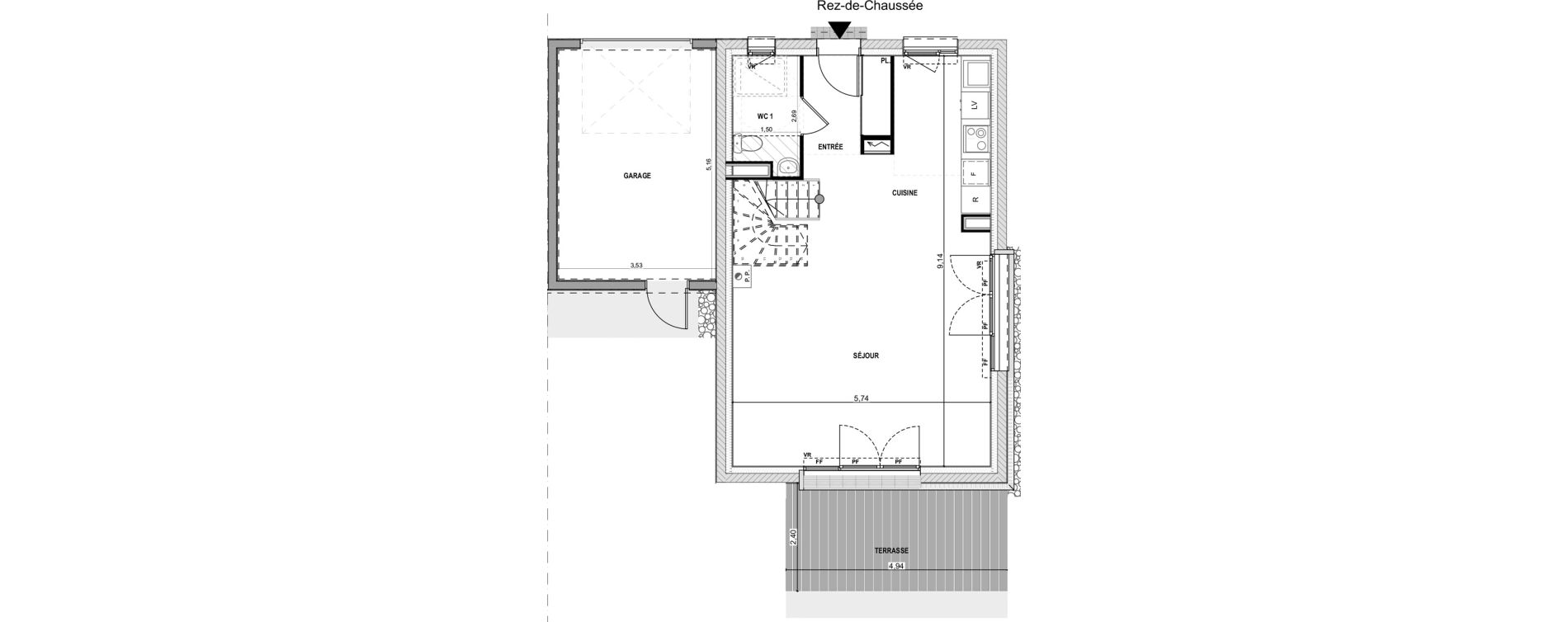 Maison T4 de 96,13 m2 &agrave; Cou&euml;ron La chabossi&egrave;re