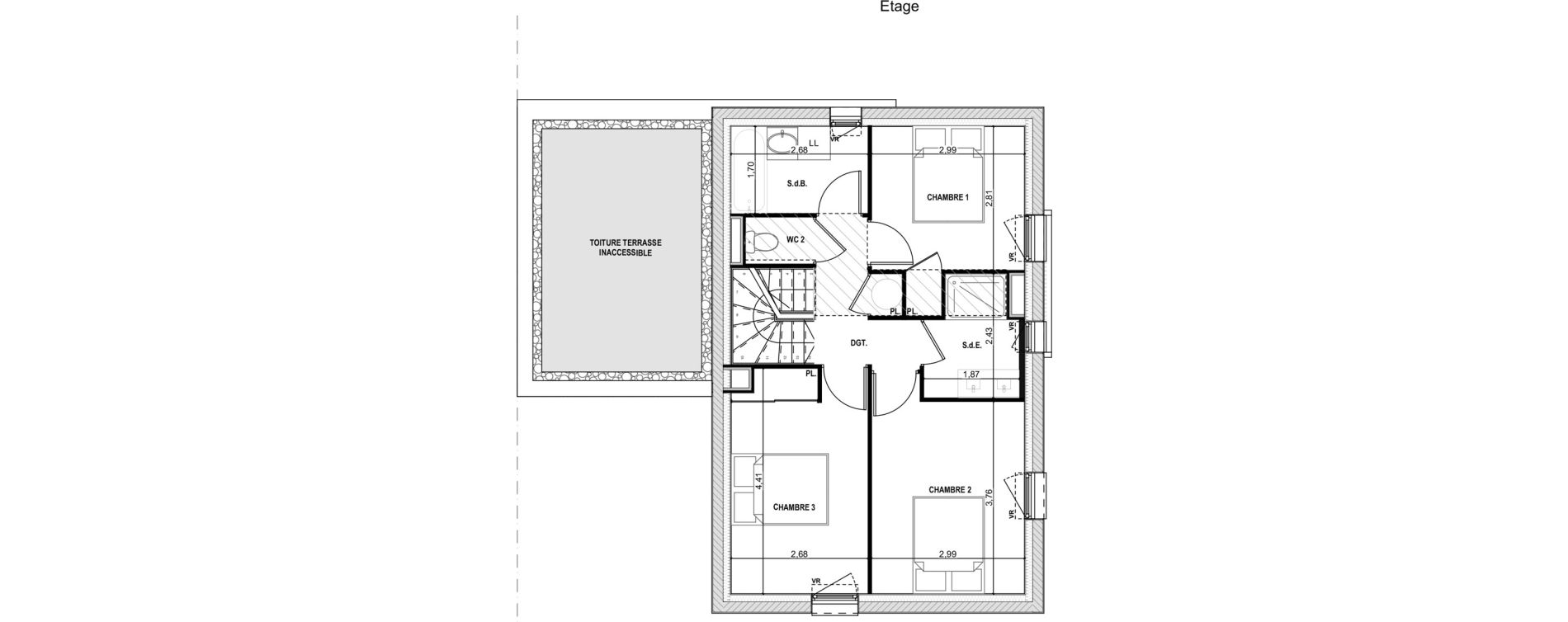 Maison T4 de 95,71 m2 &agrave; Cou&euml;ron La chabossi&egrave;re