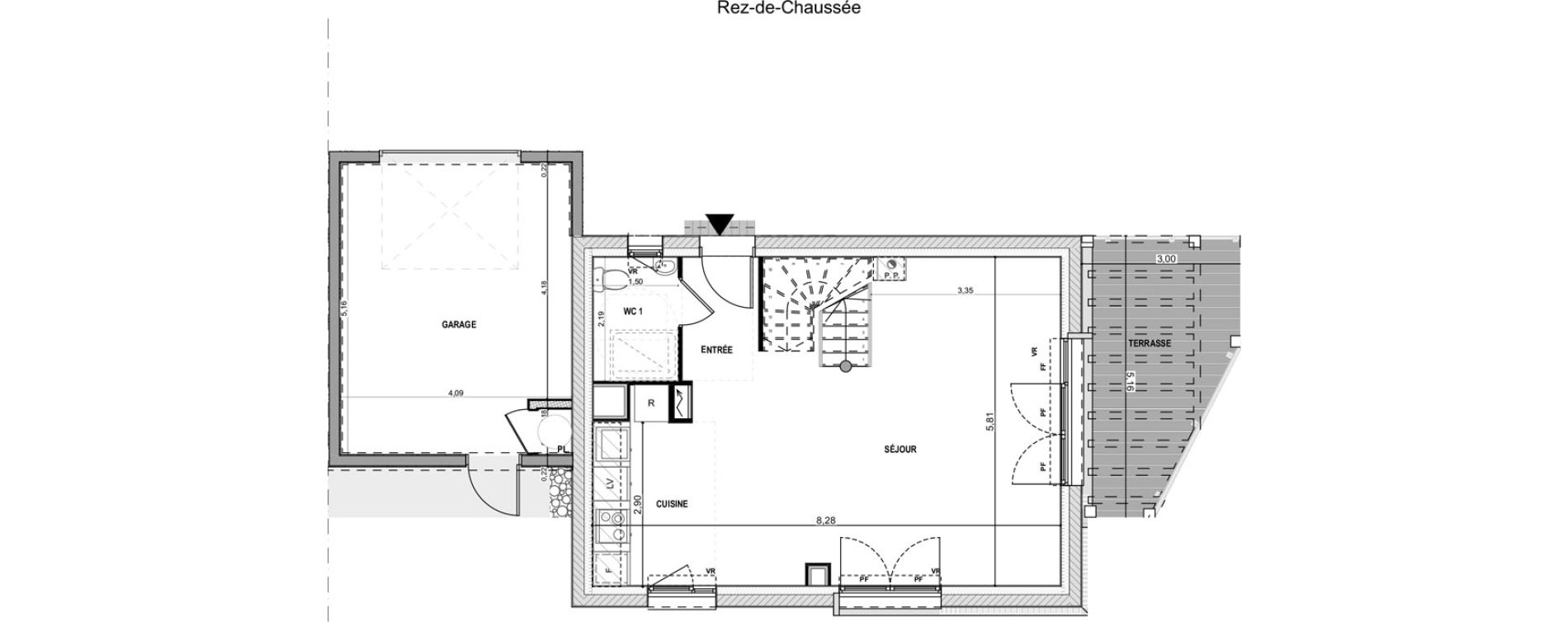 Maison T4 de 86,77 m2 &agrave; Cou&euml;ron La chabossi&egrave;re