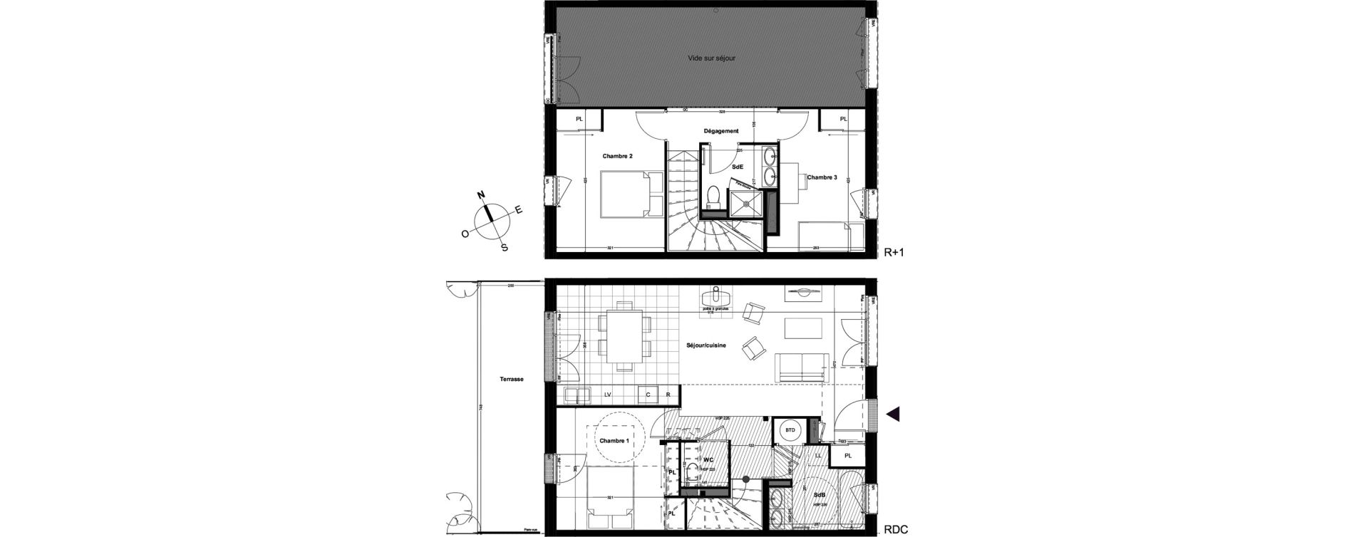 Maison T4 de 92,68 m2 &agrave; Cou&euml;ron Centre
