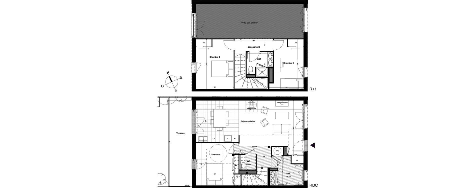 Maison T4 de 92,68 m2 &agrave; Cou&euml;ron Centre