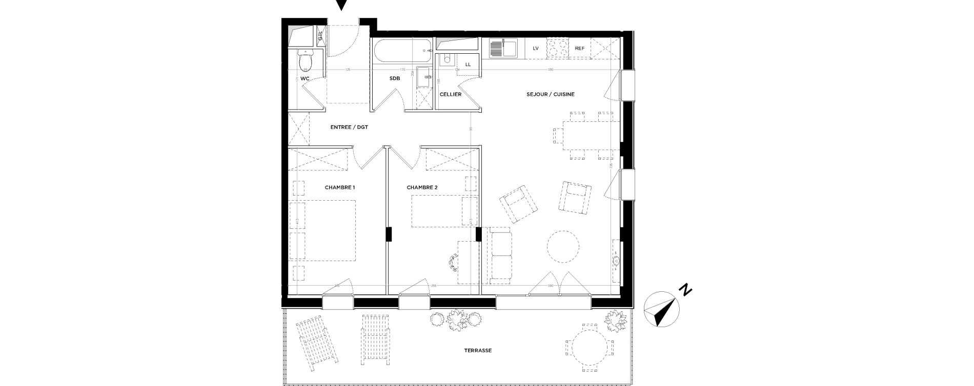 Appartement T3 de 65,50 m2 &agrave; Gu&eacute;rande Maison neuve