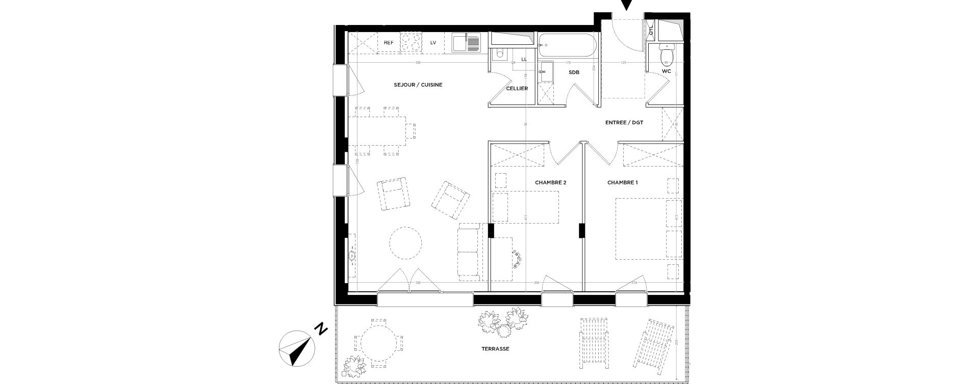 Appartement T3 de 65,50 m2 &agrave; Gu&eacute;rande Maison neuve