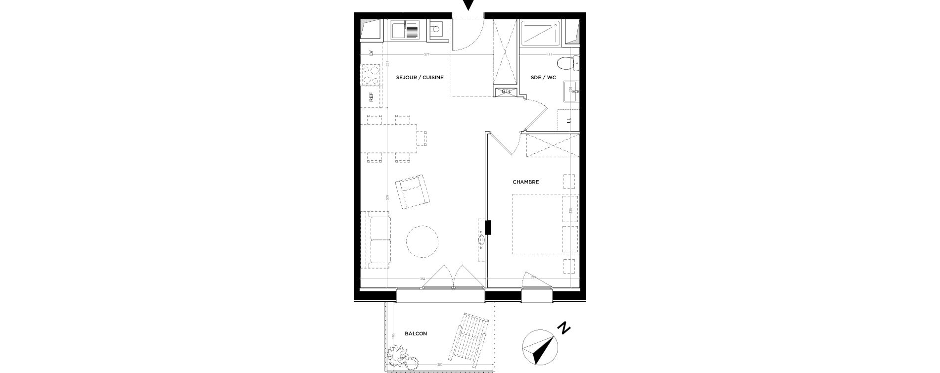 Appartement T2 de 45,32 m2 &agrave; Gu&eacute;rande Maison neuve