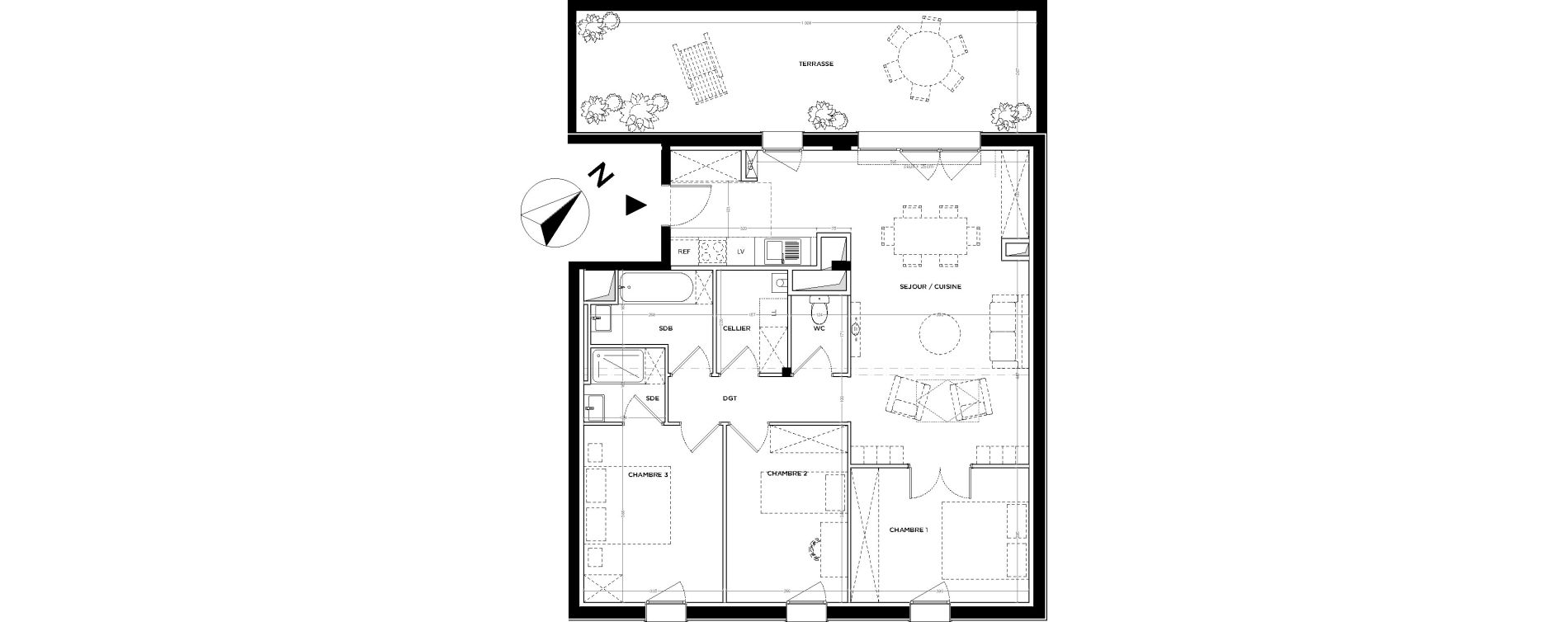 Appartement T4 de 86,29 m2 &agrave; Gu&eacute;rande Maison neuve