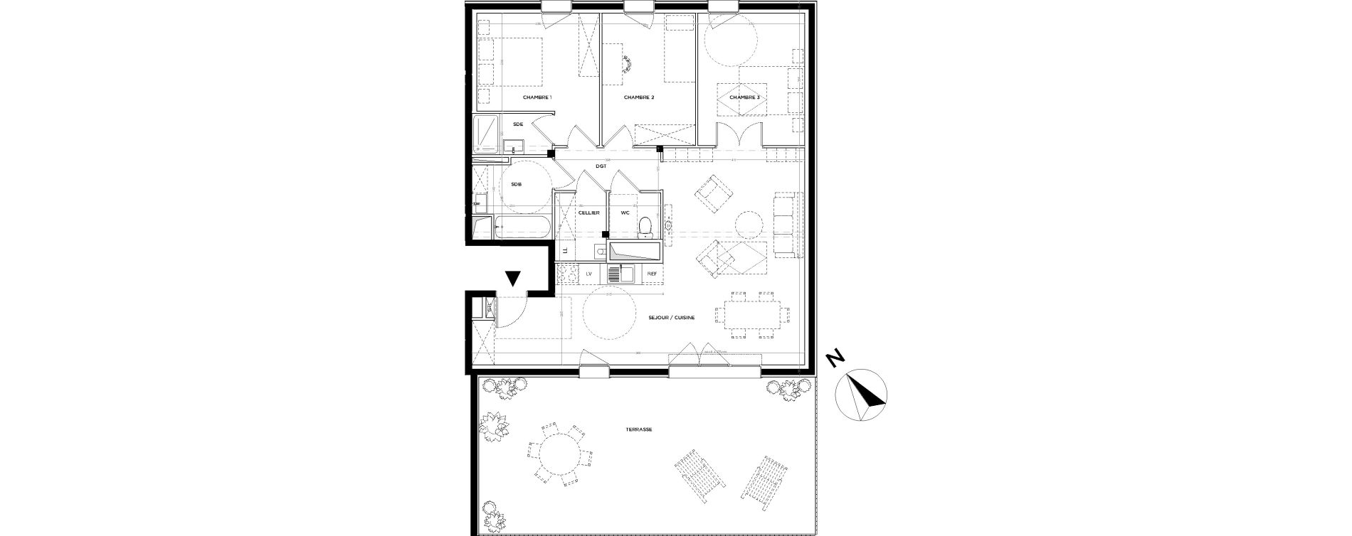 Appartement T4 de 89,66 m2 &agrave; Gu&eacute;rande Maison neuve