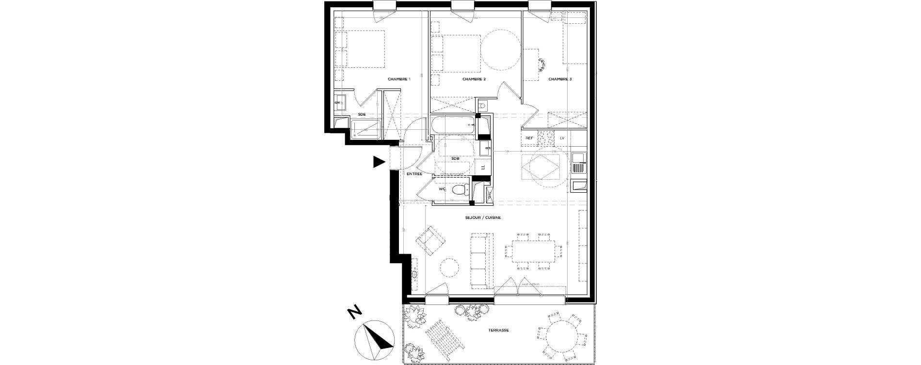 Appartement T4 de 82,74 m2 &agrave; Gu&eacute;rande Maison neuve