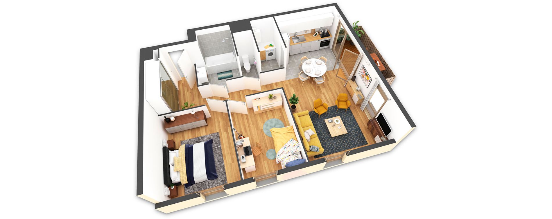 Appartement T3 de 65,16 m2 &agrave; Gu&eacute;rande Maison neuve