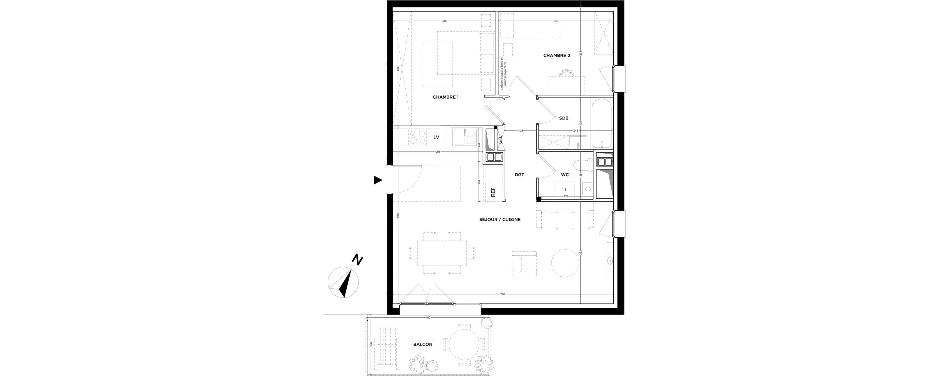 Appartement T3 de 65,18 m2 &agrave; Gu&eacute;rande Maison neuve
